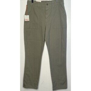 NWT KNOX ROSE Pants Elastic waist High Rise Relaxed Back to School 32x30 Preppy